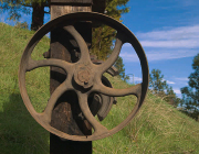 Rusting Wheel, North Star Mining Museum