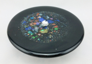 Glass Oil Lamp Base - Black, Dichroic
