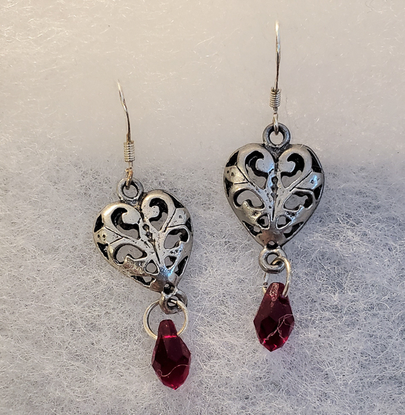 Red Swarovski Hearts