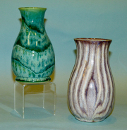 Eggplant & Turquoise Vases