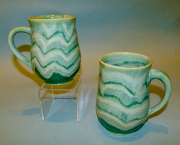 Turquoise & Titanium Cups
