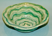 Turquoise & Titanium Wavy Bowl