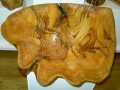Italian Stone Pine Floor Bowl “With Heart"