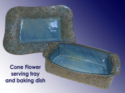 Cone Flower Serving Tray and Baking Dish