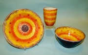 Orange-yellow Bowls & Cup